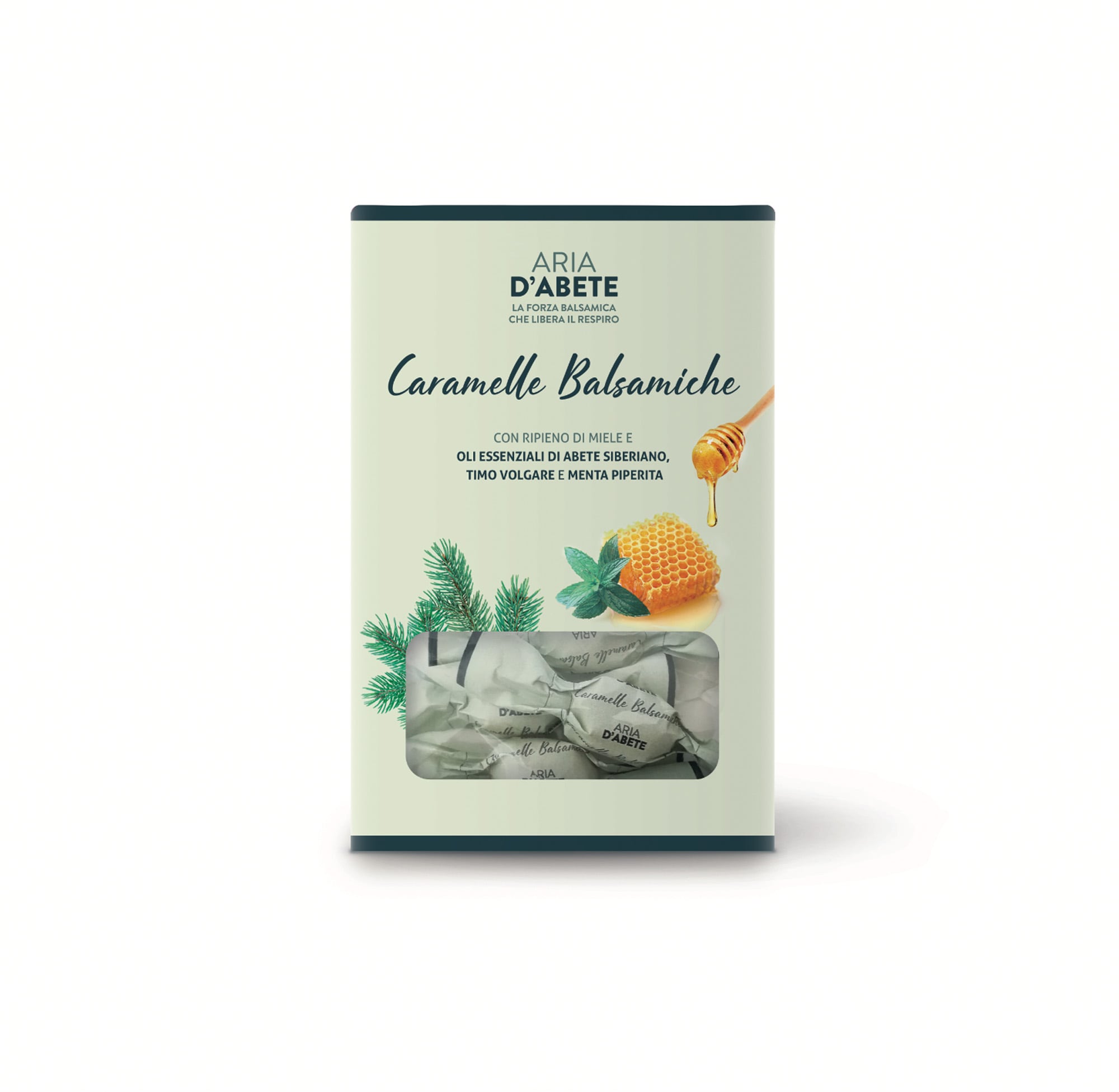 Caramelle balsamiche – pacchetto di caramelle balsamiche ripiene di oli essenziali e miele – 80 gr